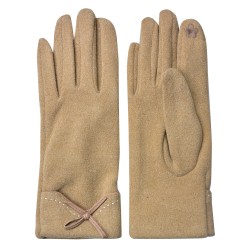 Juleeze Winterhandschuhe 8x24 cm Braun Polyester