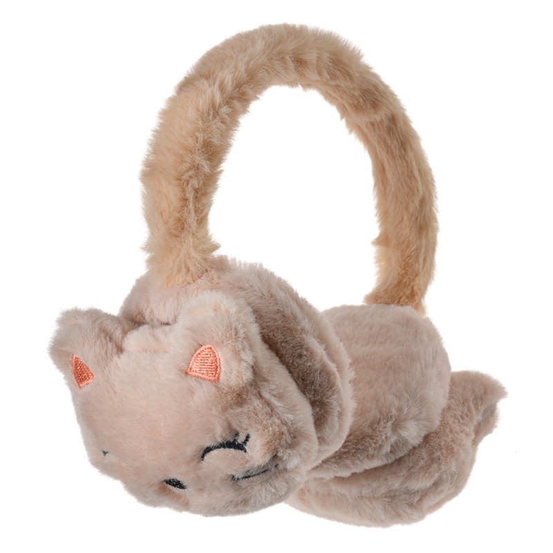 Juleeze Ohrenwärmer für Kinder one size Beige Plüsch Katze