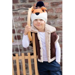 Juleeze Children's Cap one size White Acrylic Fox