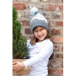 Juleeze Children's Cap Grey Acrylic Unicorn