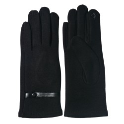 Juleeze Winterhandschuhe 8x24 cm Schwarz Baumwolle Polyester