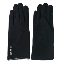 Juleeze Winter Gloves 8x24 cm Black Cotton Polyester