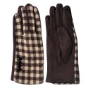 Juleeze Winterhandschuhe 9x24 cm Braun Polyester Rauten