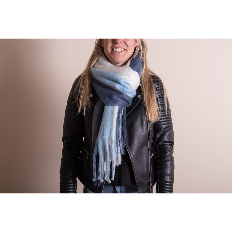 Juleeze Wintersjaal Dames  35x180 cm Blauw