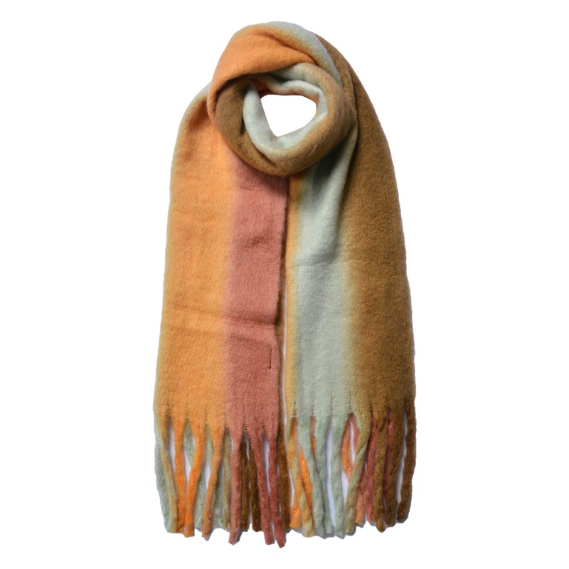 Juleeze Winter Scarf Women 35x180 cm Brown Blue