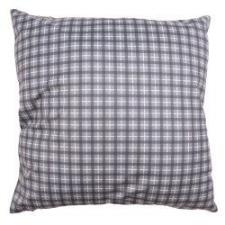 Clayre & Eef Housse de coussin 45x45 cm Gris Blanc Polyester Carré Rennes