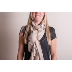 Juleeze Printed Scarf 90x180 cm Beige