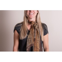 Juleeze Printed Scarf 50x160 cm Brown