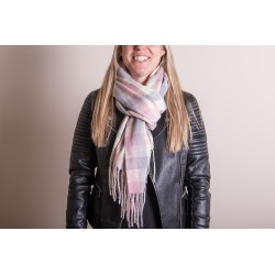 Juleeze Winter Scarf Women 68x180 cm Pink Blue Diamond