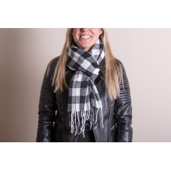 Juleeze Winter Scarf Women 68x180 cm Black White Diamond