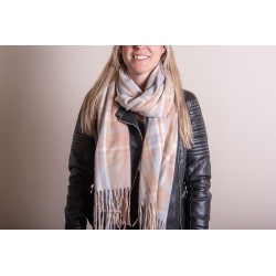 Juleeze Wintersjaal Dames  68x180 cm Blauw Roze