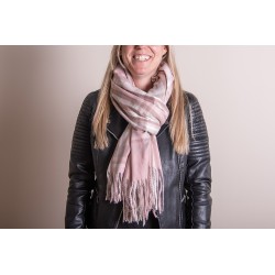 Juleeze Écharpe d'hiver femmes 68x180 cm Rose Beige