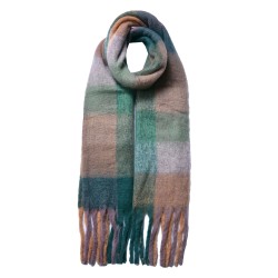 Juleeze Winter Scarf Women 36x210 cm Green Pink Diamond