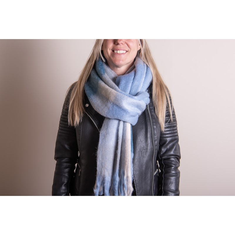 Juleeze Wintersjaal Dames  36x210 cm Blauw