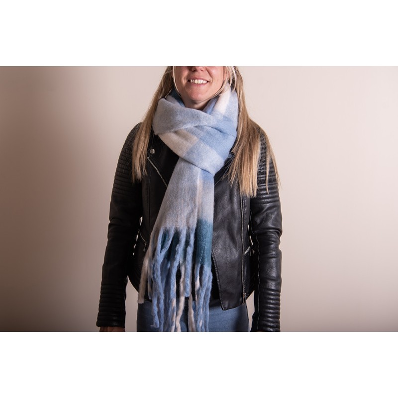 Juleeze Wintersjaal Dames  36x210 cm Blauw