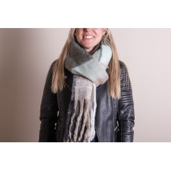 Juleeze Winter Scarf Women 36x210 cm Grey Beige Diamond