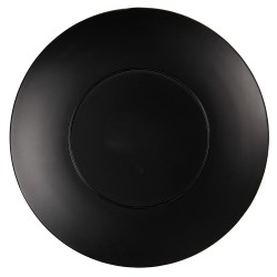 Clayre & Eef Sous-assiette Ø 33 cm Noir Couleur or Plastique Étoiles