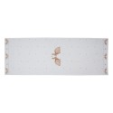 Clayre & Eef Table Runner 50x140 cm White Brown Cotton Rabbit