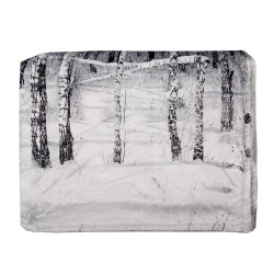 Clayre & Eef Couverture 130x170 cm Gris Polyester Arbre