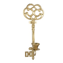 Clayre & Eef Candle holder Key 34 cm Gold colored Iron