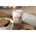 Clayre & Eef Mug 350 ml Blanc Marron Porcelaine Chats