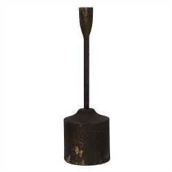 Clayre & Eef Candelabro set di 3 35/30/25 cm Nero Ferro