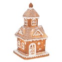 Clayre & Eef Gingerbread house with LED House 25 cm Brown Polyresin
