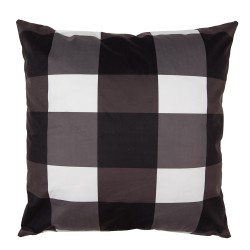 Clayre & Eef Housse de coussin 45x45 cm Blanc Noir Polyester Sapins de Noël Merry Christmas