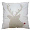 Clayre & Eef Cushion Cover 45x45 cm Beige Brown Polyester Deer