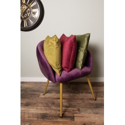 Clayre & Eef Housse de coussin 45x45 cm Violet Polyester