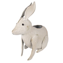 Clayre & Eef Plant Holder Rabbit 40 cm Beige Iron