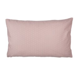 Clayre & Eef Kussenhoes  30x50 cm Roze Wit Polyester Rechthoek Kerstbomen Merry Christmas