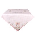 Clayre & Eef Chemin de table 150x250 cm Rose Coton Lapin