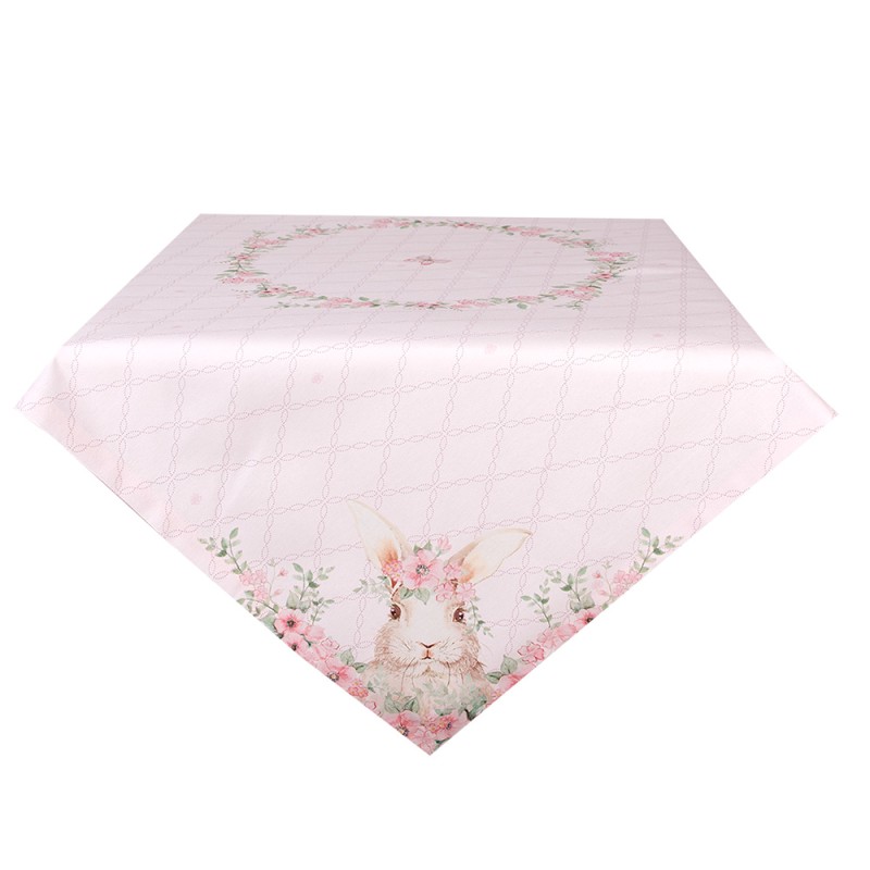 Clayre & Eef Table Runner 150x250 cm Pink Cotton Rabbit