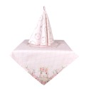 Clayre & Eef Table Runner 150x250 cm Pink Cotton Rabbit