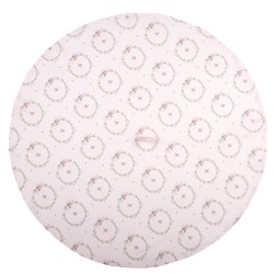 Clayre & Eef Tea Towel  Ø 80 cm Pink Cotton Round Rabbit