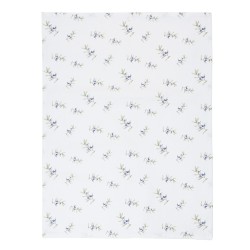 Clayre & Eef Tea Towel  50x70 cm White Cotton Olives