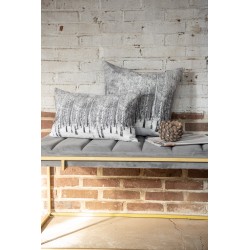 Clayre & Eef Kissenbezug 45x45 cm Grau Polyester Baum