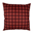 Clayre & Eef Kussenhoes  45x45 cm Rood Bruin Polyester Hert