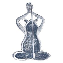 Clayre & Eef Broche femme Grenouille Couleur argent Métal