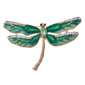 Clayre & Eef Women's Brooch Dragonfly Green Metal