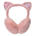 Clayre & Eef Cache-oreilles pour enfants one size Rose Peluche