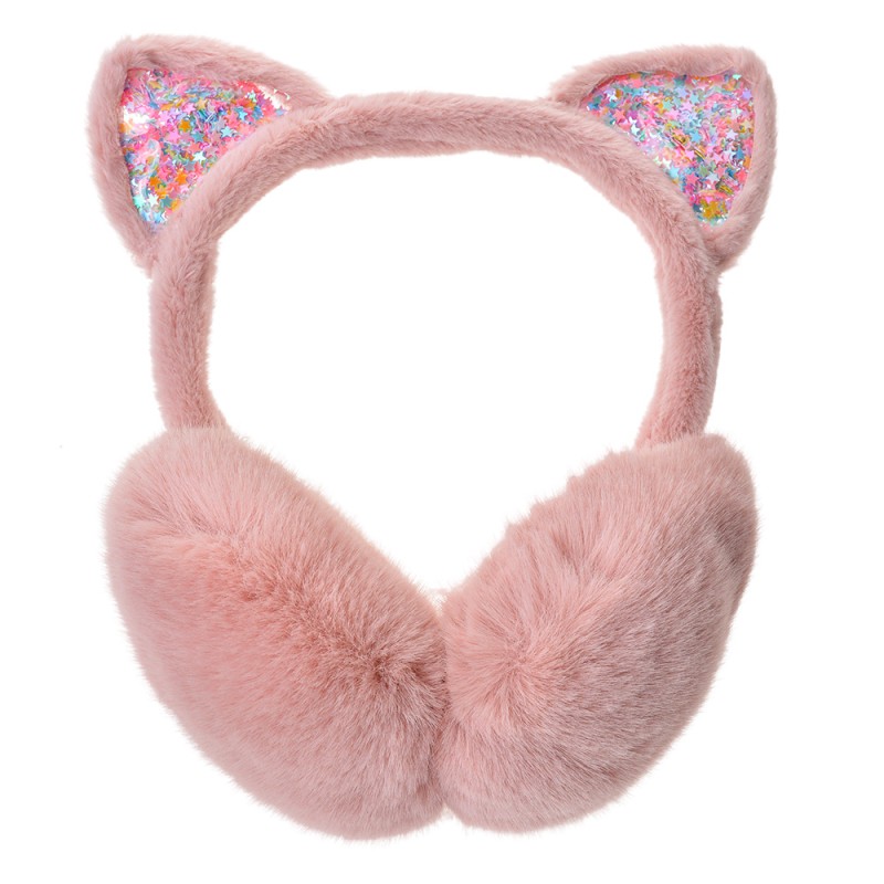 Clayre & Eef Cache-oreilles pour enfants one size Rose Peluche