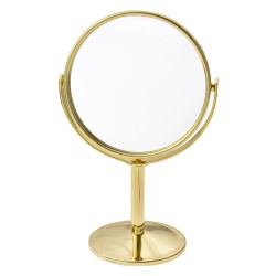 Clayre & Eef Mirror Ø 9x14 cm Gold colored Metal Glass Round