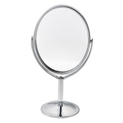 Clayre & Eef Mirror Ø 9x16 cm Silver colored Metal Glass Round