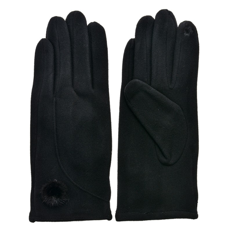 Clayre & Eef Gants d'hiver 9x24 cm Noir Polyester