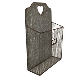 Clayre & Eef Porte-revues 25x10x38 cm Gris Fer Rectangle