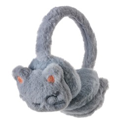 Juleeze Cache-oreilles pour enfants one size Gris Peluche Chat