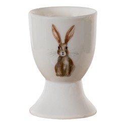 Clayre & Eef Coquetier 40 ml Beige Marron Porcelaine Lapin