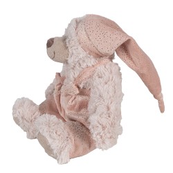 Clayre & Eef Stuffed toy Bear 22 cm Pink Plush